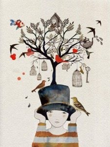 Ilustracion - Vivo entre jaulas y cielos
